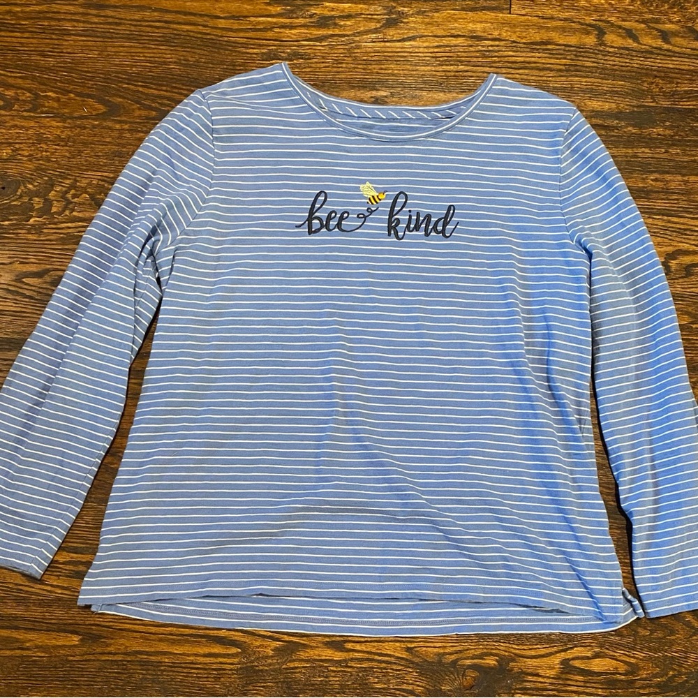 Talbots ladies long sleeve bee kind shirt XLP